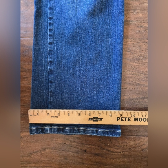 TK Axel Jeans Men 38x29 Slim Boot Cut Stretch 5 Pocket Denim Skater Embroidered - Picture 6 of 7